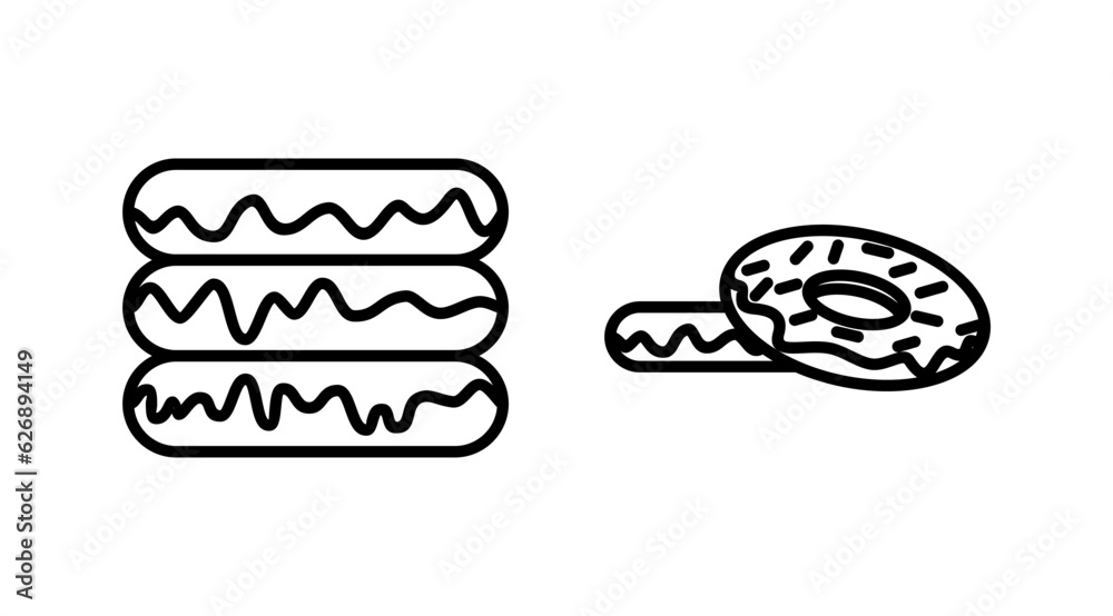 Donut icon vector. doughnut icon. donut logo Donut icon vector. doughnut icon. donut logo