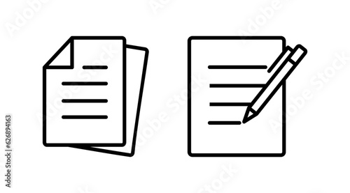 Document icon vector. Paper icon. File Icon