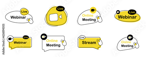 A set of cool stickers about video rally. Online dialogues with the team. Stream and broadcast