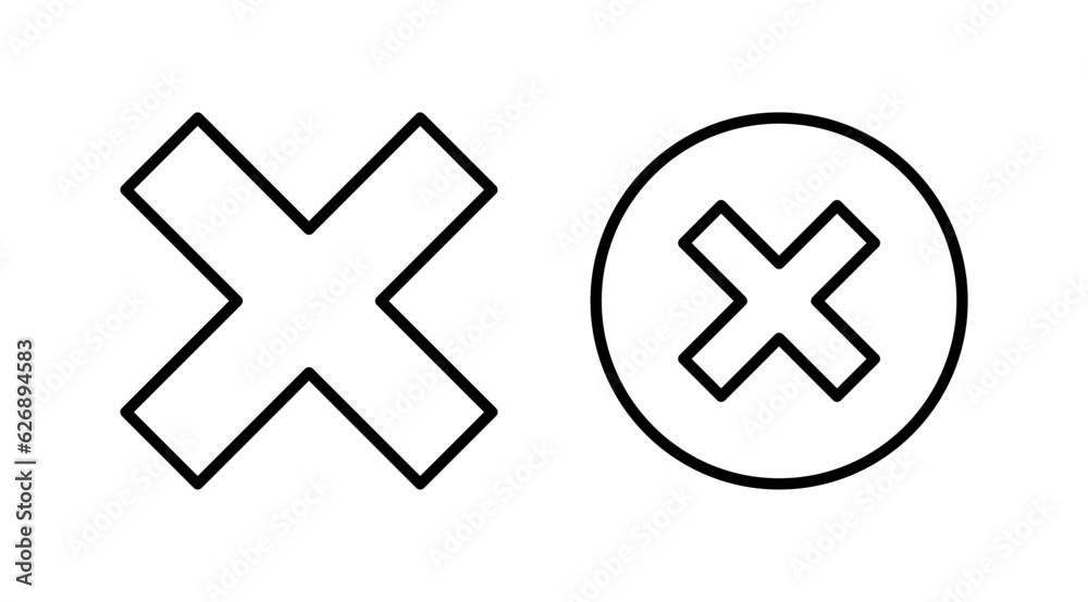 Obraz premium Close vector icon. Delete icon. remove, cancel, exit symbol.