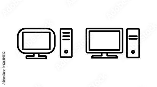 Computer icon vector. computer monitor icon.