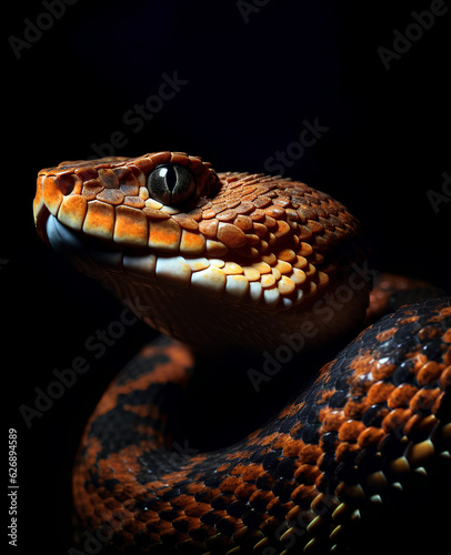 Snake profile portrait - Generative AI