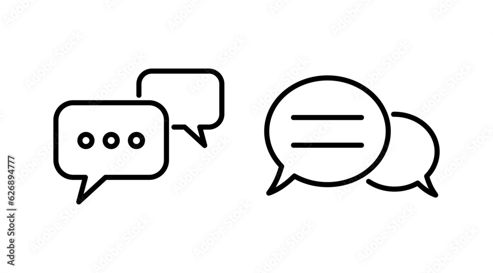 Chat icon vector. Chat Icon in trendy flat style isolated. Speech bubble symbol Chat icon vector. Chat Icon in trendy flat style isolated. Speech bubble symbol