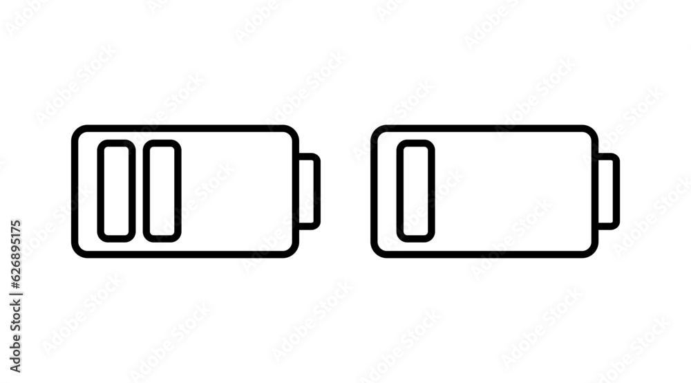 Battery icon vector. Battery charge indicator icon. Battery icon vector. Battery charge indicator icon.
