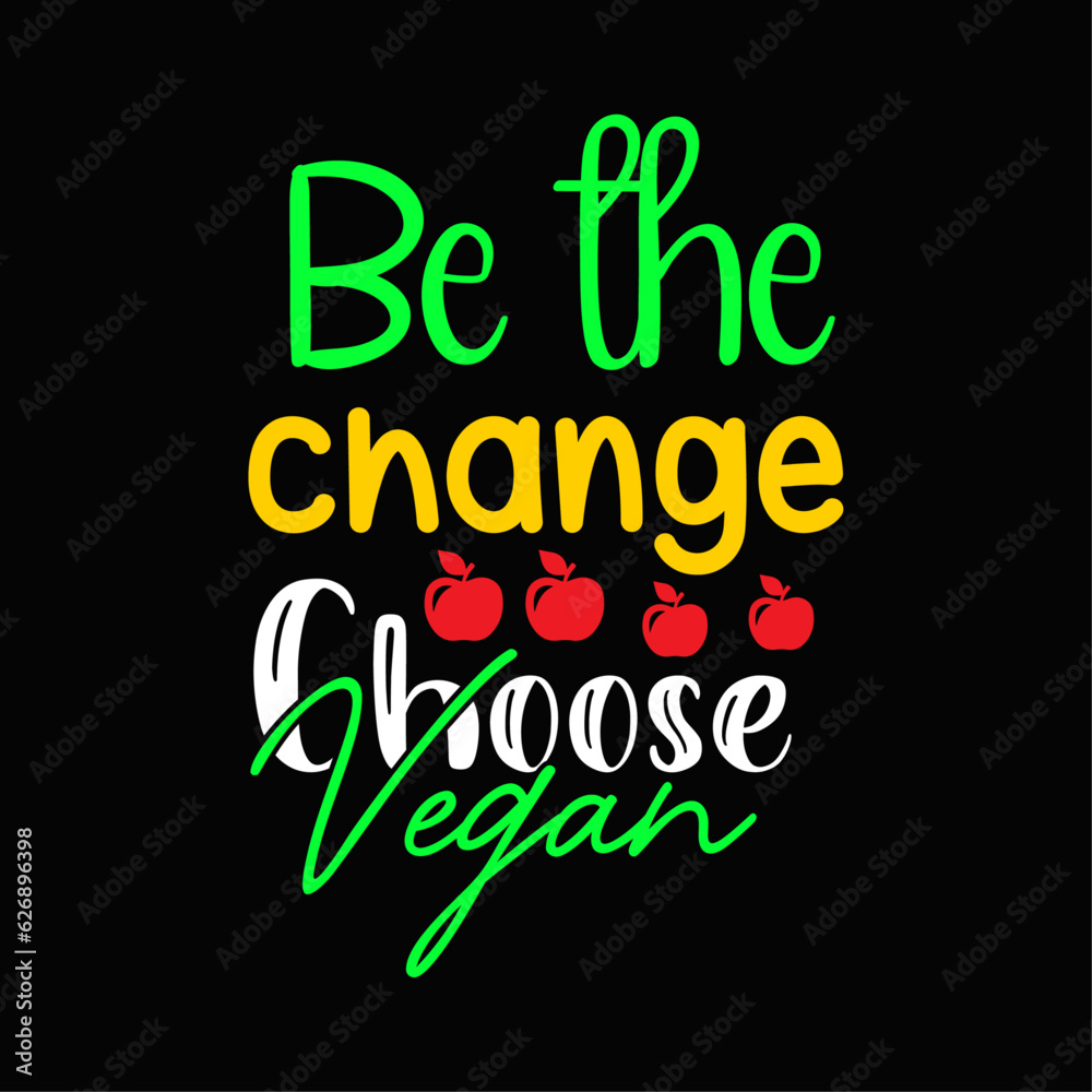 Vegan day T-shirt design,  World Vegan day,  calligraphy for posters, web sites, cards, t shirts, party décor, International november holiday, T-shirt design idea.