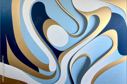 abstract background with gold and blue colors circles