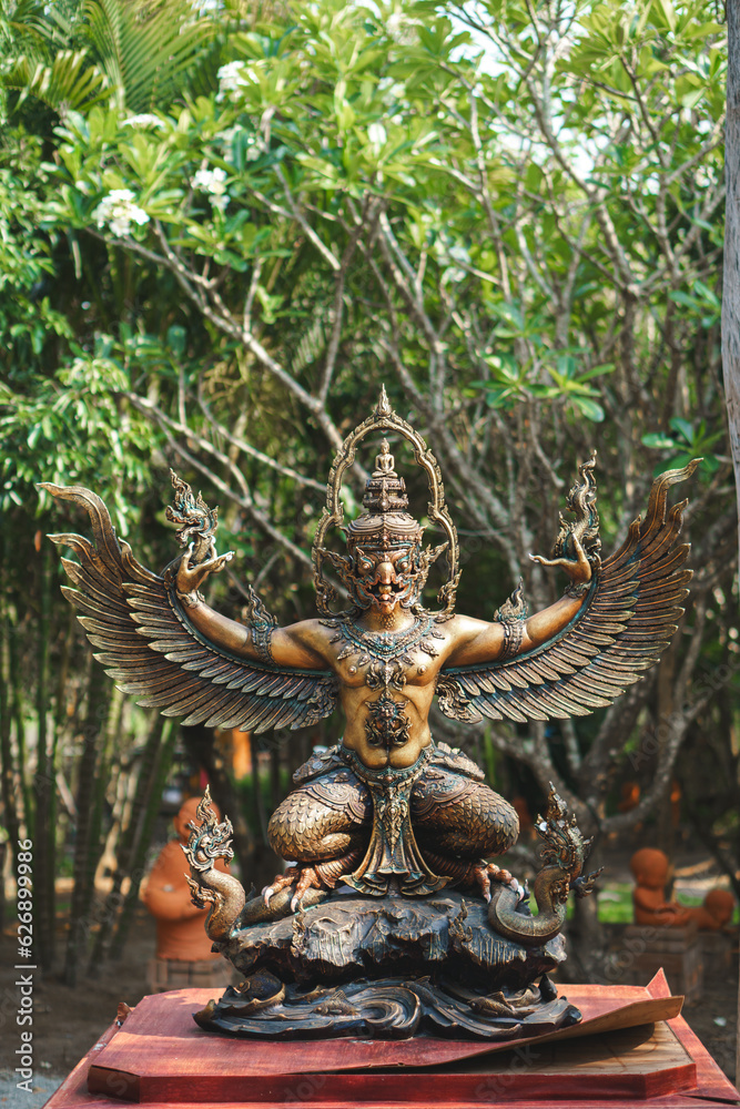 Bronze statue of Garuda of Asian culture Bronze statue of Garuda of Asian culture