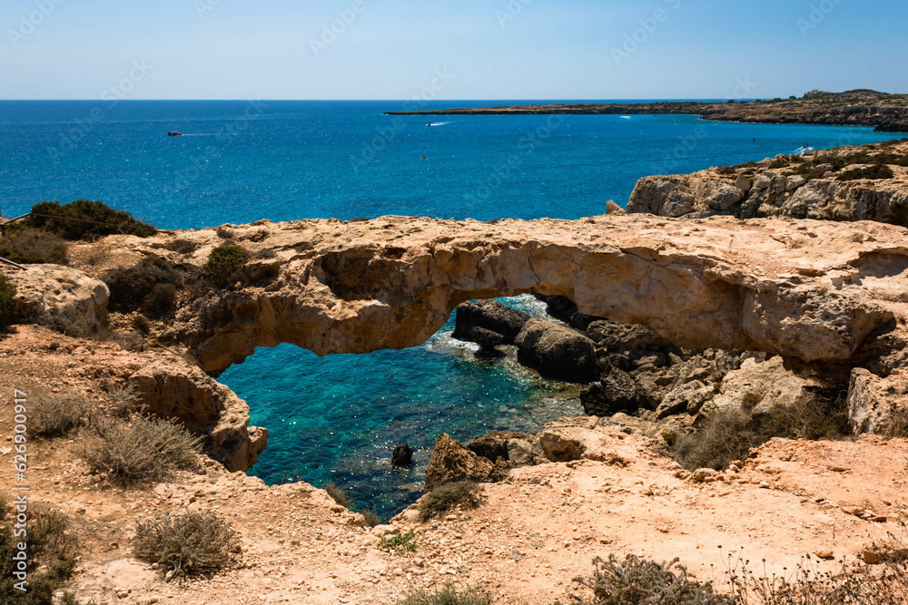 Kamara Tou Koraka Natural Bridge Rock Arch Situated Near The Coastal kamara-tou-koraka-natural-bridge-rock-arch-situated-near-the-coastal