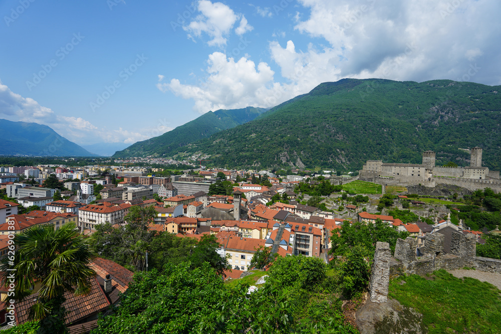 Bellinzona is probably the most Italian town in Switzerland. Three castles, walls and ramparts are inscribed on the World Heritage List.