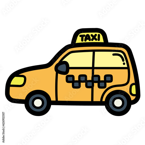 taxi filled outline icon style