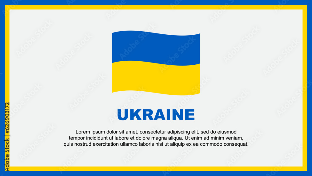 Obraz premium Ukraine Flag Abstract Background Design Template. Ukraine Independence Day Banner Social Media Vector Illustration. Ukraine Banner