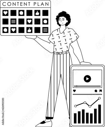 derision and message officiate . sociable polish forte ahead clutter . bootleg and White analogue stylus. Trendy style, Vector Illustration