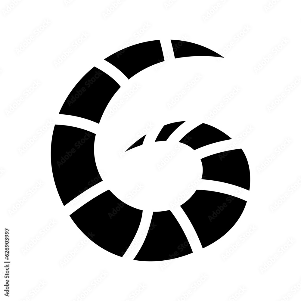 Black Swirly Letter G Icon with Stripes Black Swirly Letter G Icon with Stripes