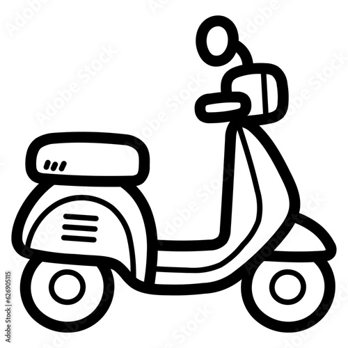 motorcycle line icon style