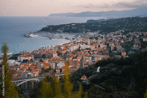 View of the sea city of Varazze 