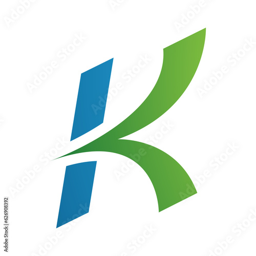 Blue and Green Italic Arrow Shaped Letter K Icon Free Download Blue and Green Italic Arrow Shaped Letter K Icon - GFXLoad
