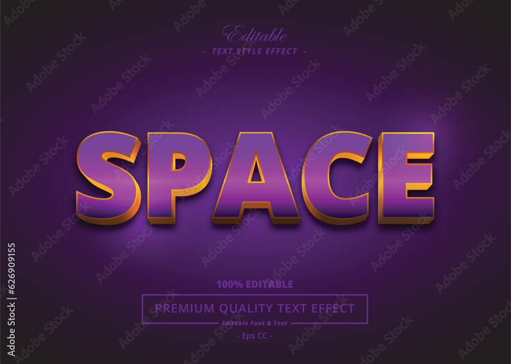 SPACE VECTOR TEXT STYLE EFFECT