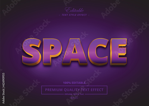 SPACE VECTOR TEXT STYLE EFFECT