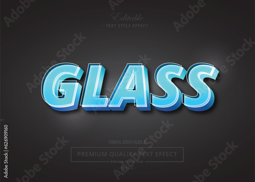 GLASS VECTOR TEXT STYLE EFFECT