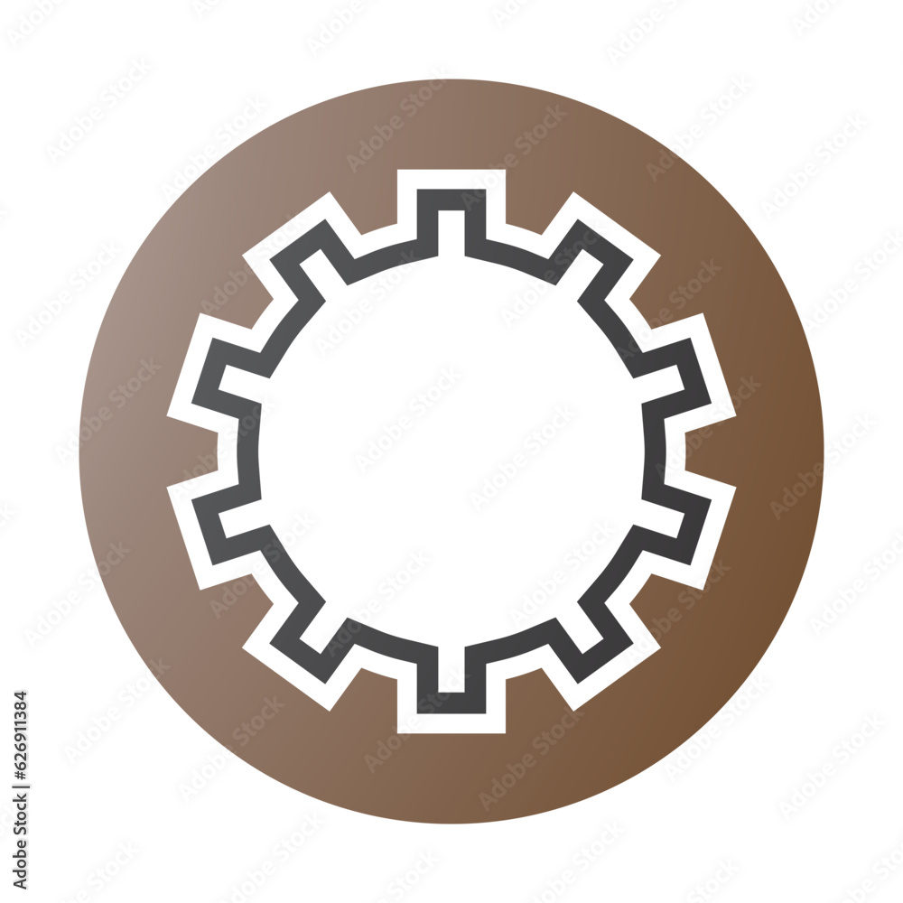 Brown and Black Letter O Icon with Castle Wall Pattern Brown and Black Letter O Icon with Castle Wall Pattern