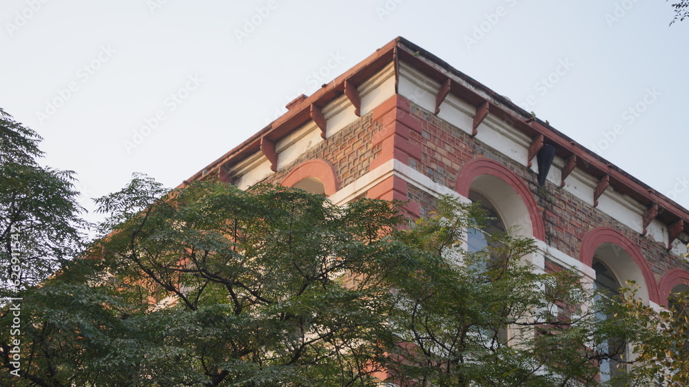 Fototapeta premium India Delhi New fort Red skyThe moody with sunset at Fort in Qila Lal 