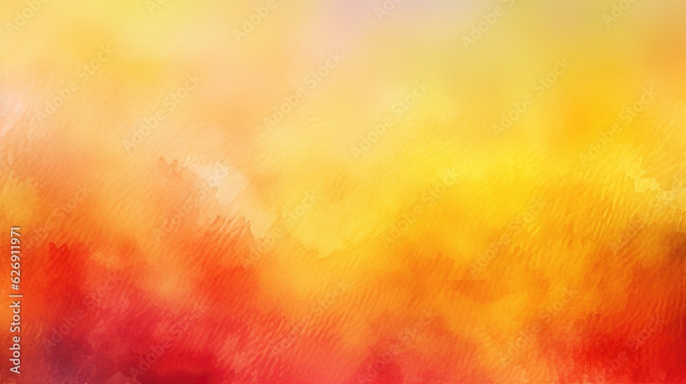 Warm watercolor background in orange and red  artistic and modern