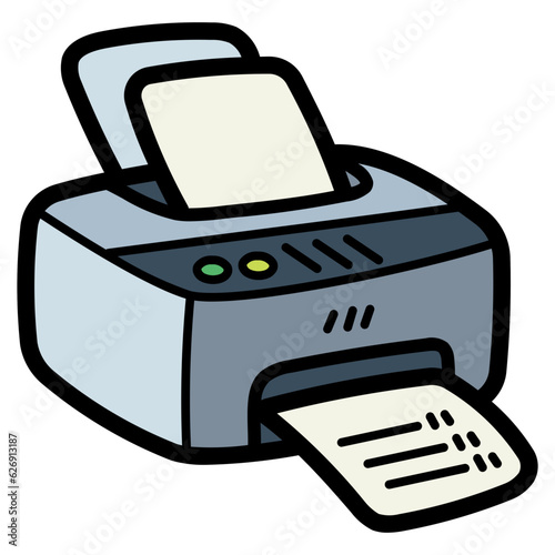 printer filled outline icon style