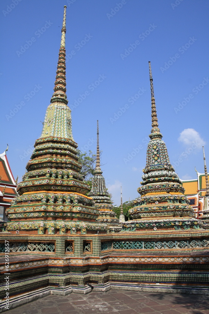 Fototapeta premium Bangkok, Thailand - 02.07.2019. Buddhist stupa in the Wat Pho Temple Complex.