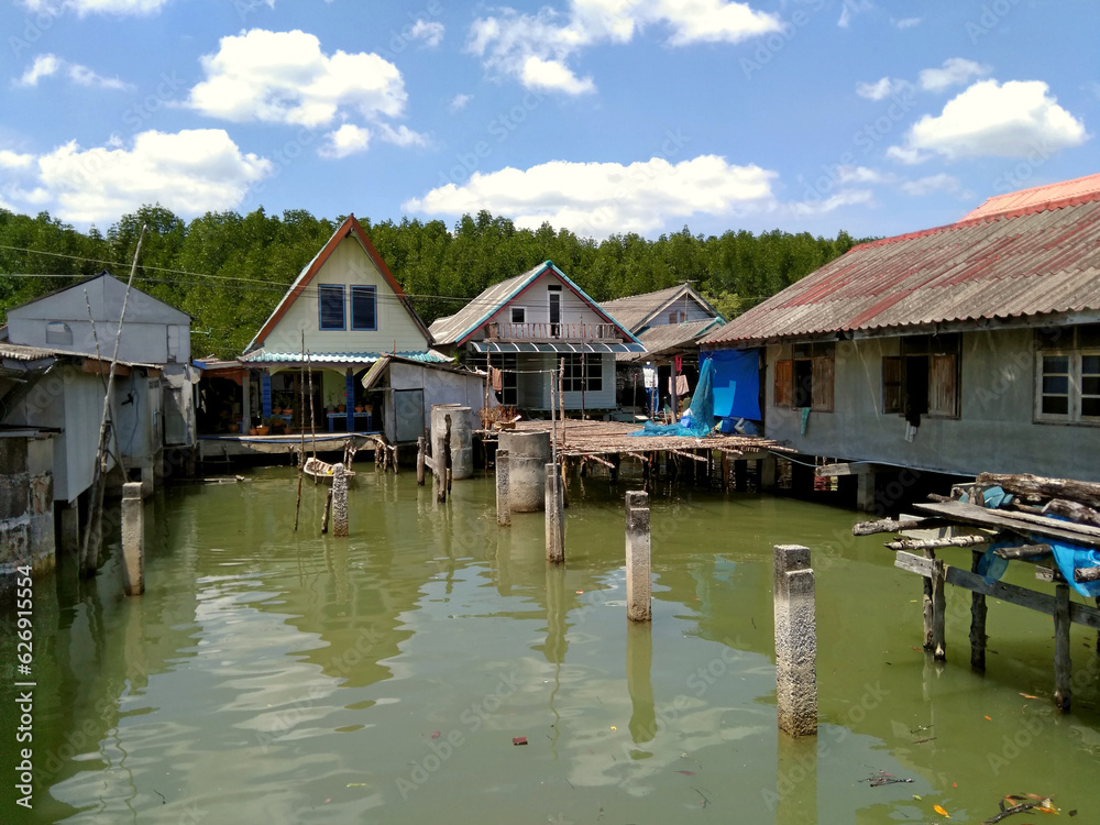 Phang Nga Province, Phuket, Thailand - 02.13.2019. Ko Panyi Fishing Floating Village Phang Nga Province, Phuket, Thailand - 02.13.2019. Ko Panyi Fishing Floating Village