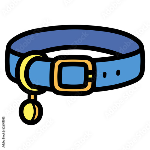 collar filled outline icon style