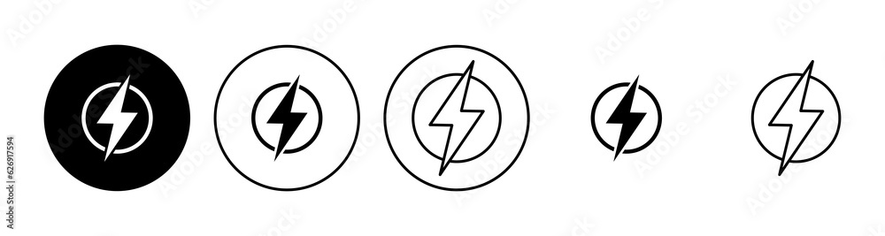 Power icon set. Power Switch Icon. Electric power
