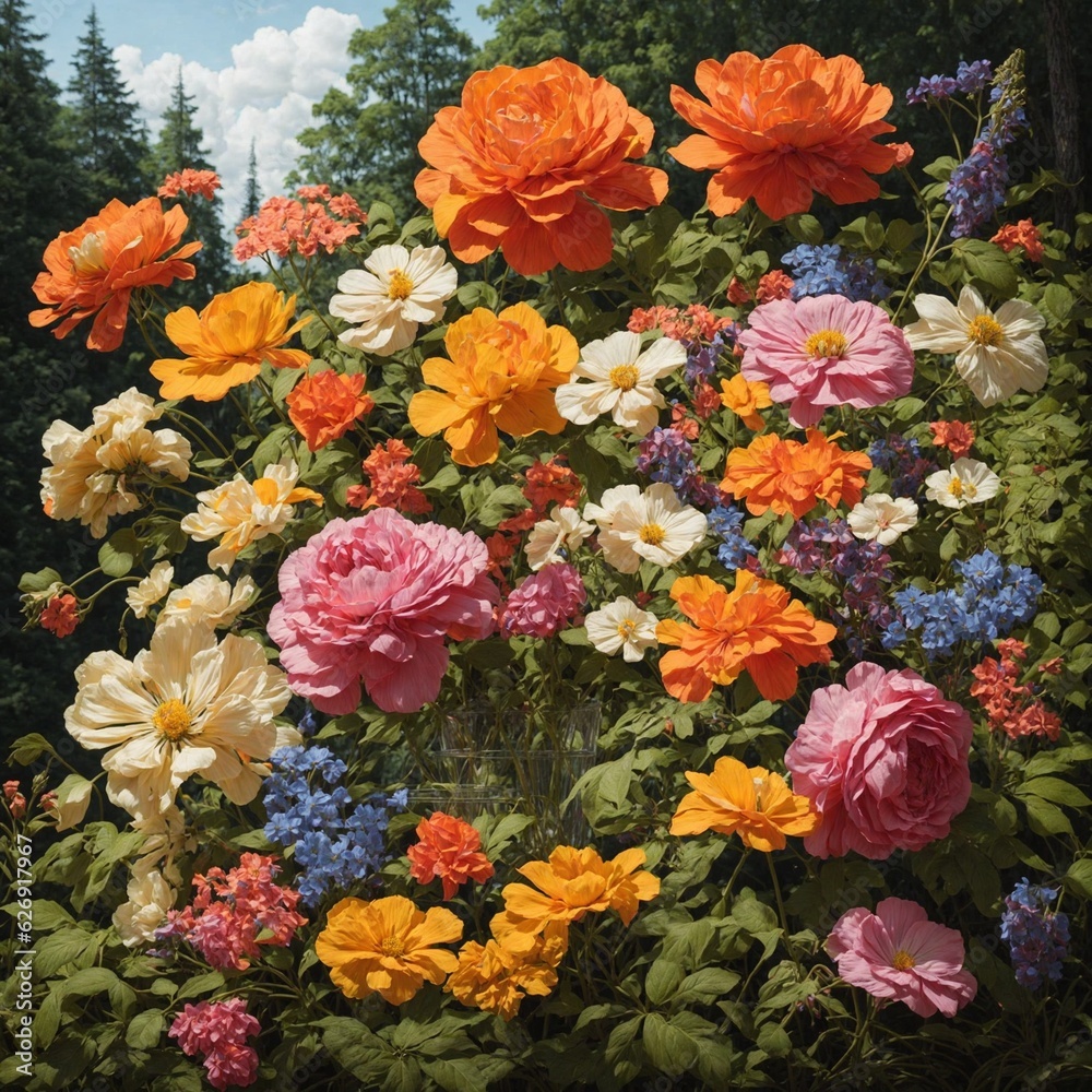 bouquet of flowers. Generative AI bouquet of flowers. Generative AI