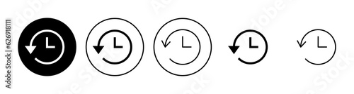 History icon set. recent event history