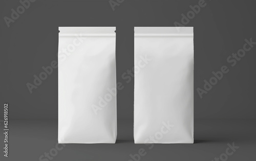 3d render coffee bag mockup template