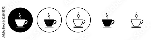 Coffee cup icon set. cup a coffee icon vector.