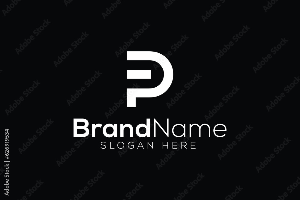 Minimal Awesome Creative Letter P logo design vector template