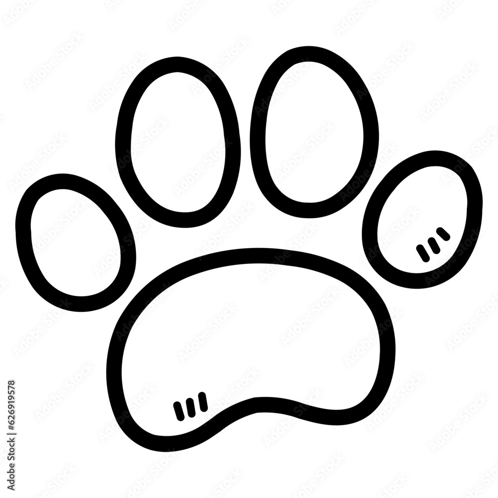 pawprint line icon style pawprint line icon style
