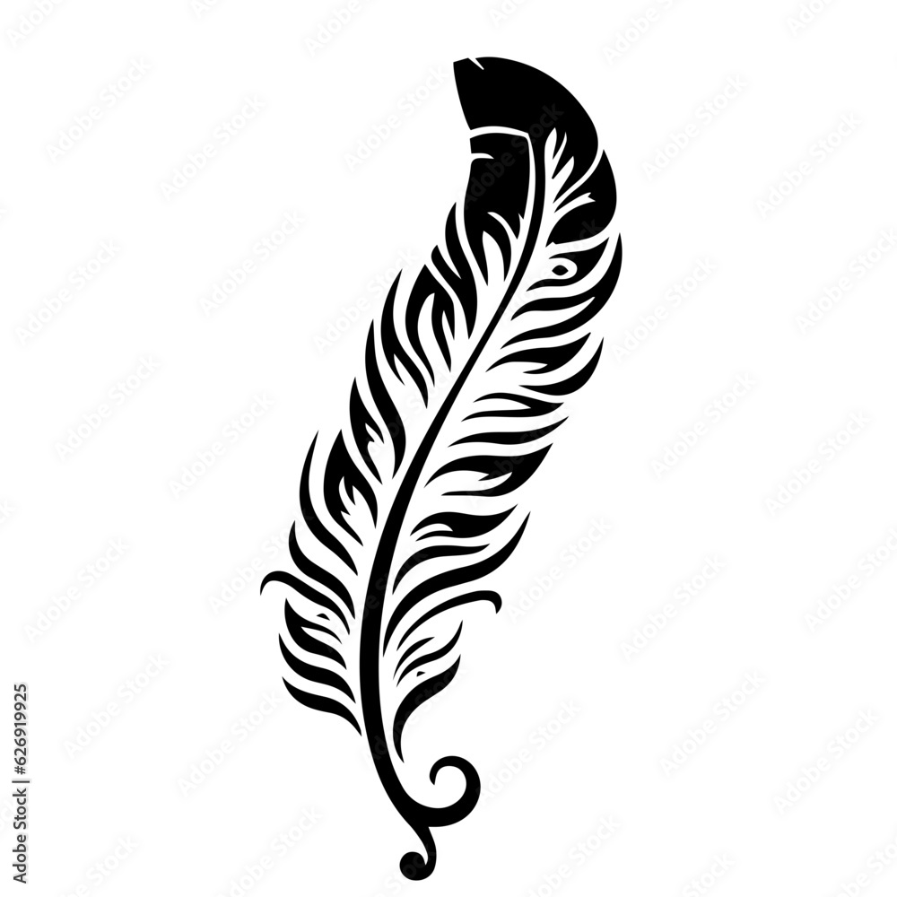 Obraz premium bird feather silhouette illustration 
