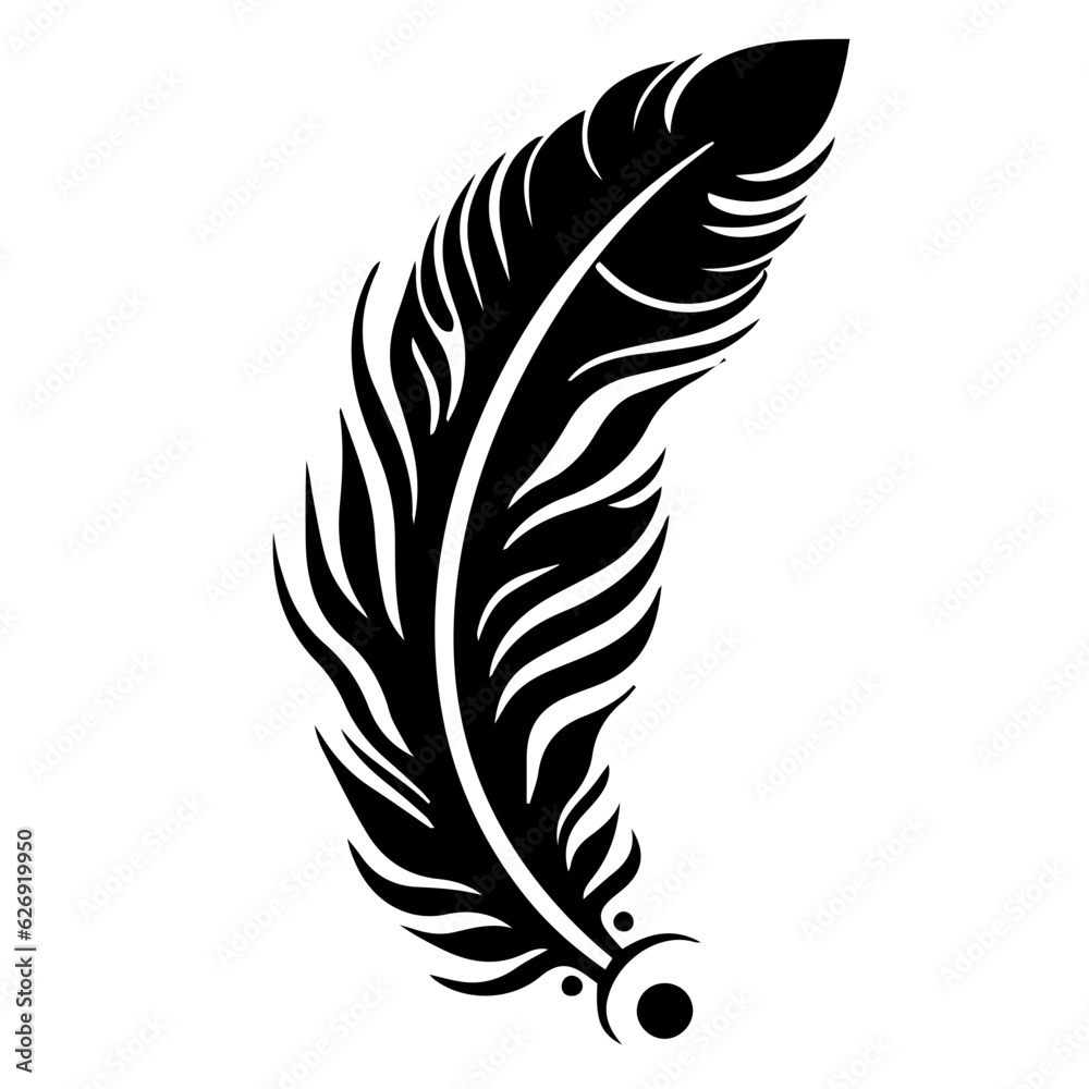 Obraz premium bird feather silhouette illustration 