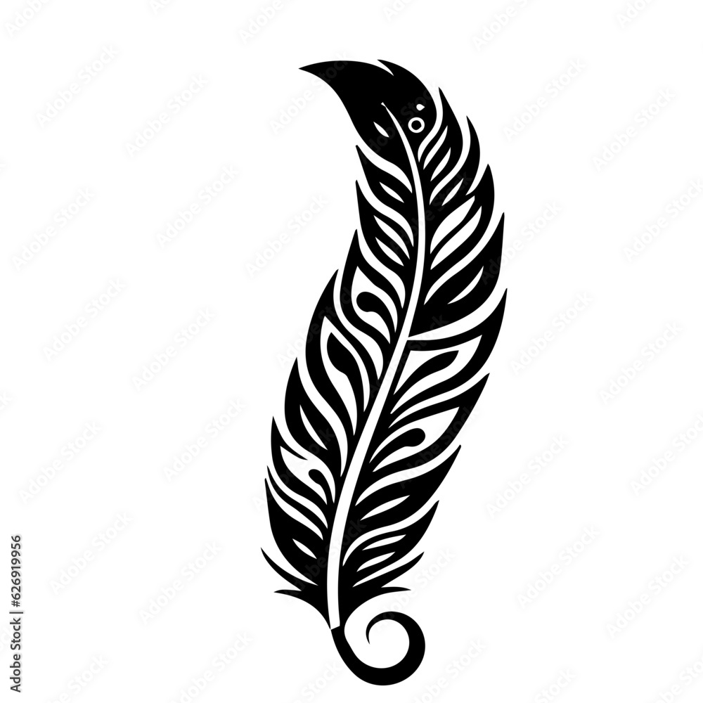 Obraz premium bird feather silhouette illustration 