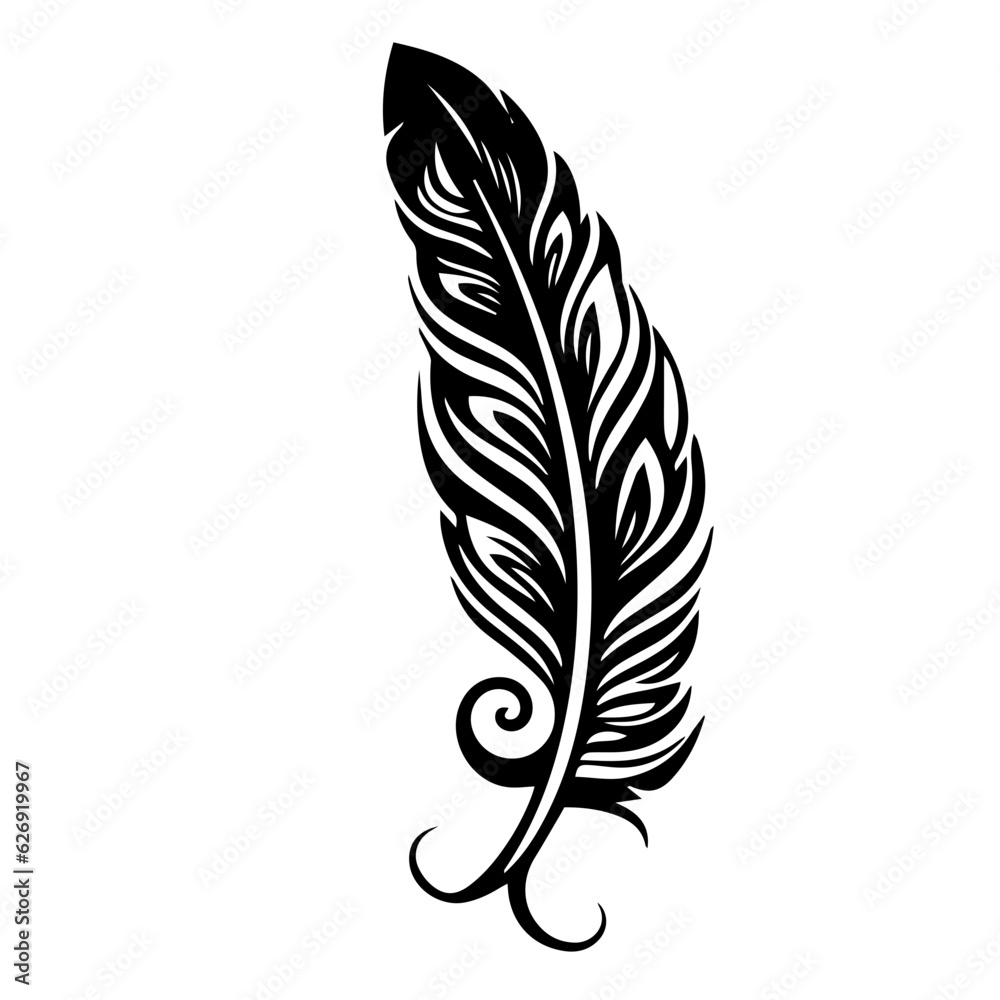 bird feather silhouette illustration 