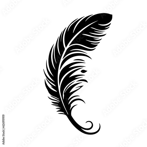 bird feather silhouette illustration 