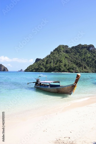 wooden boat on a beach in Asia  © johannes81