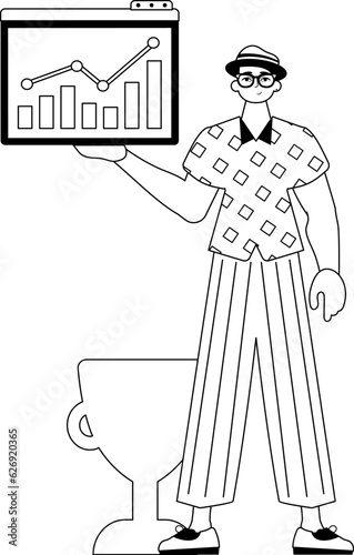 The derision holds a graph of Young with positivist moral ability . built - in injustice and lacuna analogue manner. Trendy style, Vector Illustration
