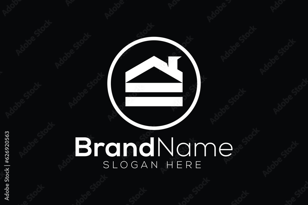 Minimal Home logo design vector template Minimal Home logo design vector template