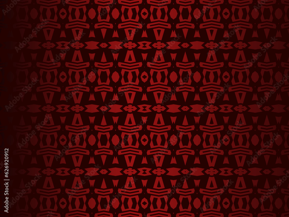 High contrast red and black glossy stripes background. Luxurious batik ornament. Abstract technology graphic banner design. Vector corporate background. High contrast red and black glossy stripes background. Luxurious batik ornament. Abstract technology graphic banner design. Vector corporate background.