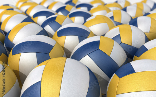 3d render volleyball defocused (close-up)