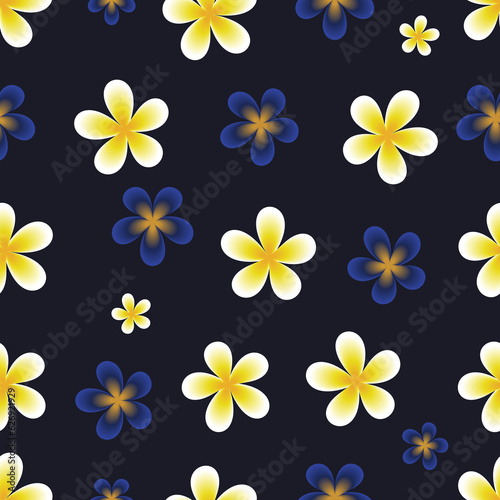 Flowers  Seamless Pattern  Vector