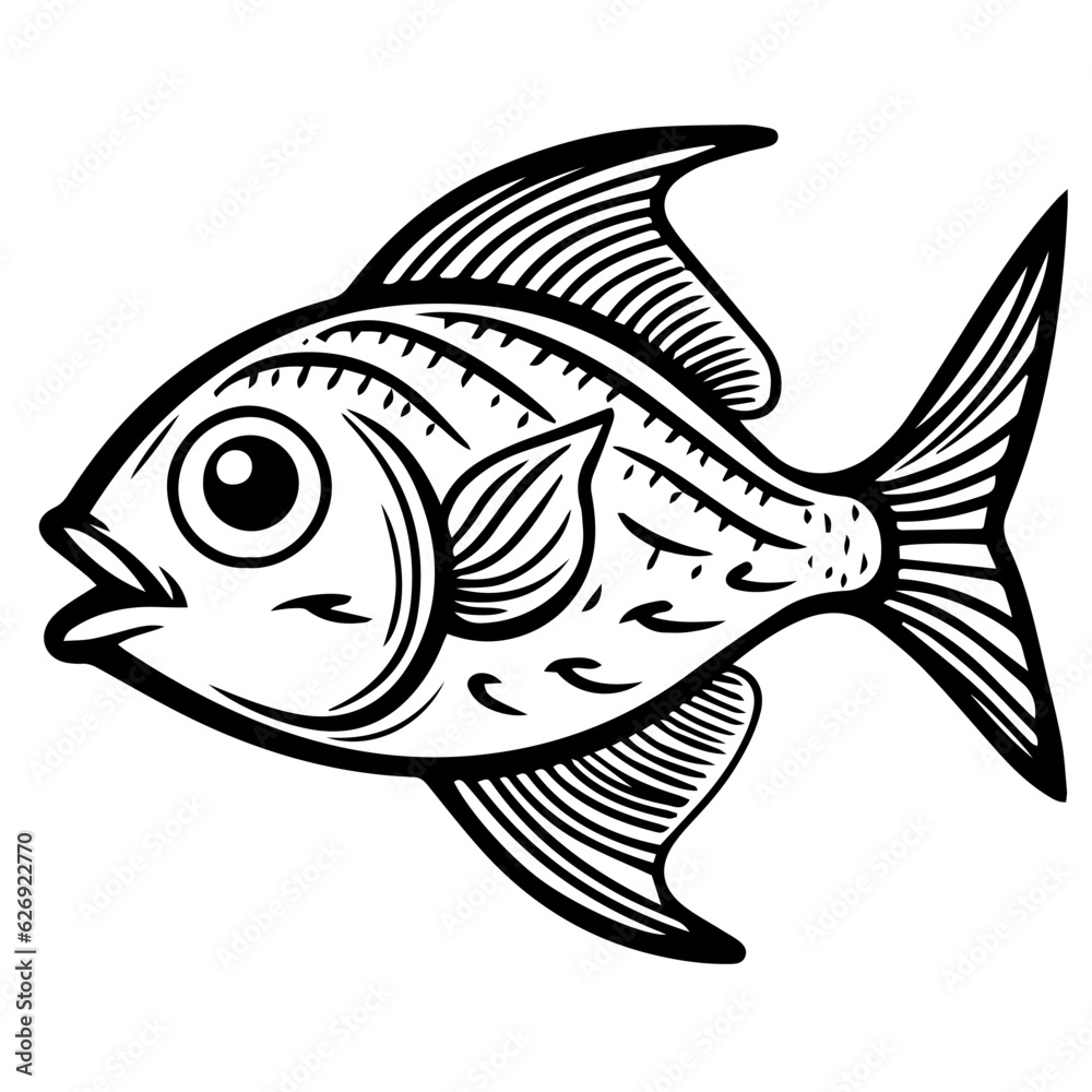 Fototapeta premium fish silhouette illustration 