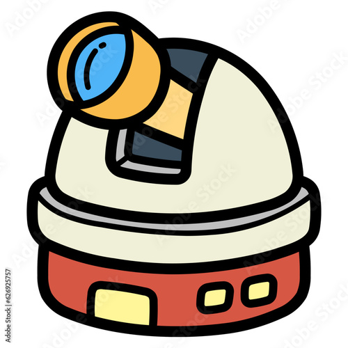 observatory filled outline icon style